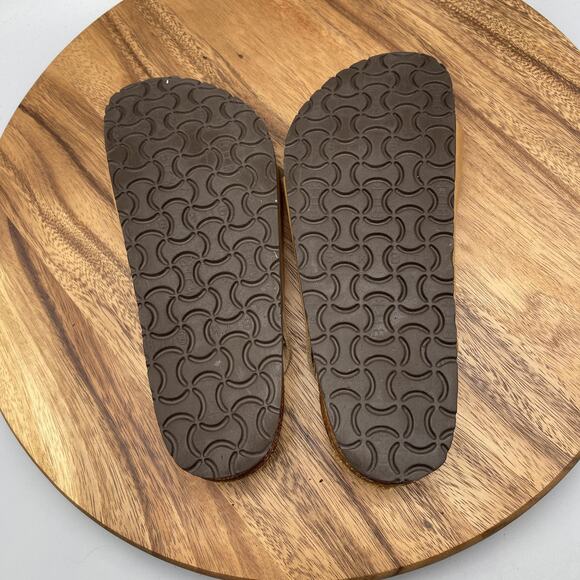 Birkenstock Sandals Womens Size 9 Tan Brown Leather Strappy Buckle Comfort Shoes - Picture 6 of 11